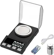 KUBEI Digital Milligram Scale 100g/0.001g rechargeability, High Precision Portable Jewelry Scale, Powder Scale, Micro Scale for Powder Medicine, Gold, Gem, Reloading, Calibration Weight