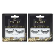 2x Eylure London Luxe Opulent Faux Mink Effect False Lashes