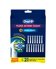 Floss Action Clean Brush Head Refills 15 Pack