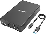 MAIWO Hard Drive Enclosure for 2.5 3.5 inch SATA SSD HDD, USB3.1 Type-C 10Gbps Speed with UASP, 24TB Capacity, USB to External SATA Hard Disk Adapter Reader Case