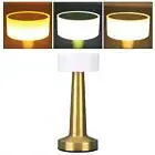 Small Touch Table Lamp Versatile Electroplated Metal Case Rechargeabl BX