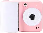 Instant Print Camera with 2.4 Inch Display, 48MP Photo 1080P Video, Compact Thermal Printing Camera for Kids & Travel, Includes 3 Rolls Paper & Neck Strap (Pink)