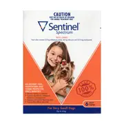 Sentinel Spectrum Tasty Chews Flea & Worming Treatment <4kg Dog 6pk