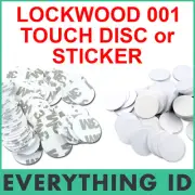 THIN STICKER DISC KEY CARD FOB TAG LOCKWOOD 001 TOUCH RFKC10 SWIPE 001TOUCH RFID