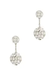 Kenneth Jay Lane Crystal-embellished Drop Earrings - Silver ONE SIZE