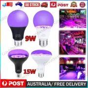 E27 UV Black Light Bulb LED Blacklight Flood Light Bulb Fluorescent Poster 9W15W