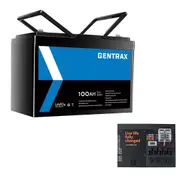 GENTRAX 12V 100Ah Lithium Battery + Switch Panel ON-OFF Control Box (Connect 17 Devices)