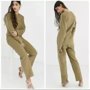 Asos Corduroy Boilersuit 6 Tall Tan Jumpsuit Coveralls NWT
