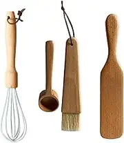 PHENOFICE Traditional Kitchenware Set Cooking Brush Silverware Spoons Wooden Spoon Baking Tools in Australia