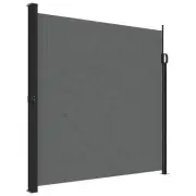 Retractable Side Awning Outdoor Patio Wall Privacy Screen Dark Grey 200x600cm