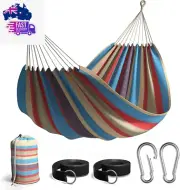 Brazilian Double Extra-Long Two Person Portable Hammock Be, Hanging Rope, Carryi