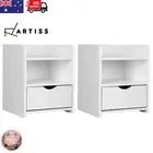 Artiss 2x Bedside Table Side Table Nightstand Storage Drawer Shelf Bedroom White