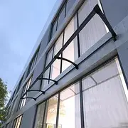 Transparent Polycarbonate Door Awning with Anti Rust Aluminium Frame Rain Shelter Cover for Patio Porch 100x150cm 39"x59" Optional Width 45 to 100cm Roofing Canopies for Enhanced Protection