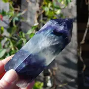 4.75in 380g Chunky Fluorite Crystal Tower, Large Blue Purple Fluorite Tower