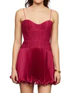 Amur Cami Plisse Mini Dress
