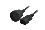 Cabac 150mm IEC C14 to AUS 3 Pin Cable Socket Black
