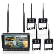Elinz Wireless 7" Quad Monitor DVR 4x Camera Package