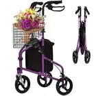 Premium 3 Wheel Rollator Walker for Seniors - Ultra Lightweight Foldable Walker