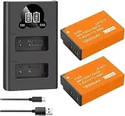 HOMERW 1800mAh LPE17 LP E17 LP-E17 Battery + 2-Slot Dual Charger Compatible for Canon EOS 200D M3 M5 M6 750D 760D T6i T6s 800D RP Kiss X8i SL2(Pink1)
