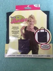 Back to Basics Canvas Tote 13.5 X 13.5 X 3.5 Black Brand New