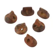 6 Pcs Erhu Code Bridges Red Sandalwood Assorted Replacement Parts