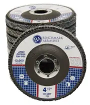 200 Pack 4.5” x 7/8" Jumbo 80 Grit Zirconia Flap Disc Grinding Wheels T29
