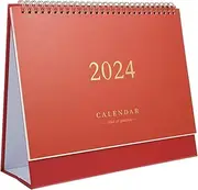 Homoyoyo 2024 Small Desktop Desk Calendar - Stylish Double Line Design for Students & Professionals - Easy Organization & Planning Tool for Home or Office Use
