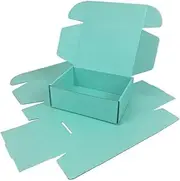 Premium A5 Die Cut Mailing Box 220 x 160 x 77mm Cardboard Shipping Carton Box Full Mint Blue (Pack of 20)