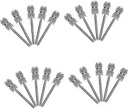 WEKADRIN 20Pcs Electric Nail Drill Bits Carbide Manicure Drill Heads for Salon DIY for Polishing Grinding Carving Natural Gel Nails Finish