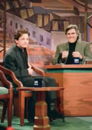 Actor Michael J. Fox during an interview with Host Jay Leno on Ma- Old TV Photo