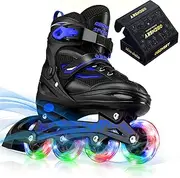Adjustable Ice Skates for Kids Girls and Boys Soft Padding and Reinforced Ankle Support