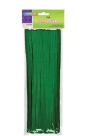 New 200 Green Pipe Cleaners Chenille Stems for Decorations and Creative Crafts