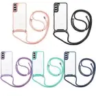 Lanyard Clear Phone Case Cover for Samsung Galaxy S22 Plus FE A12 52 Shockproof