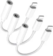 Phones to 3.5mm Headphone Jack and 3.5mm Earphones Aux Adapter for 14/13/ 12/11/ Max, Pro Max, X/Xs/ 8/7/ 6 More iOS Devices.
