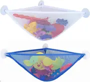 Bath Toy Organizer Mesh Storage Bag, 2 Pack Baby Shower Toys Bathtub Net Bag Kids Quick Dry Bathtub Mesh Net Bathtub Toy Holder