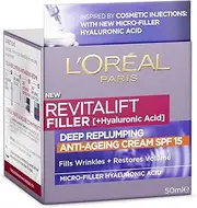 L'Oréal Paris Day Cream, Plumping & Anti-Wrinkles, Revitalift Filler SPF15, 50ml