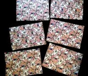 COUNTRY COTTAGE SET/6 GARDEN OF CHIC & SHABBY ROSES QUILTED FABRIC PLACEMATS-NEW