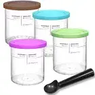 Replacement for Ninja Creami Deluxe Pints and Lids Set Compatible Ninja Creami