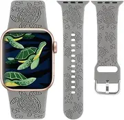 Silicone Engraved Sport Strap Compatible with Apple Watch Band 38mm 40mm 41mm, Women Cute Laser Printed Pattern Replacement iWatch Band Series 8 7 6 5 4 3 2 1 SE