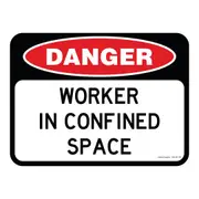 Danger Sign - Worker In Confined Space