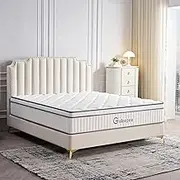 Gsleepee Queen Mattress, 26cm Gel Memory Foam Hybrid Mattress Queen Size in a Box, Motion Isolation, Soft and Comfortable Mattress, Pressure Relief, Medium Firm Support