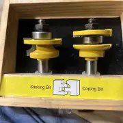 Yonico Router Bit Set, New, In A Wooden Box, Great Bits, Nice And Sharp.