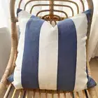 45*45cm Cushion Cover Home Hampton's Navy Blue/White Striped Cushion Cover