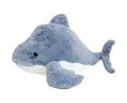LVD Polyester Plush Medium Grey Whale Kids Stuffed Cuddle Toys 45cm Blue