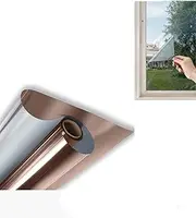 One Way Window Privacy Film - Brown-Silver, 23.6x39.4 inches | Daytime Privacy, UV Blocking, Static Cling, Reflective Window Tint for Home and Office