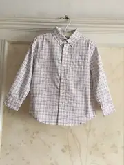 NWT Janie And Jack Boys Plaid Cotton Shirt Top 4 4T