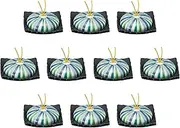 Set of 10, Tokusa Pattern Stone Grain Square Ceramic Pot (Small) [6.8 x 6.8 x 2.2 inches (17.3 x 17.2 x 5.5 cm)] | Ceramic Plate, Lid Strengthened, Direct Fire, Setomonohonpo