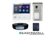 Eyevision EasyInstall Two-Wire Video Intercom System with 7 Inch Touch Screen Intercom Monitor And Surface Mount Video Door Station 105 Wide Angle Outdoor Video Camera Door Bell