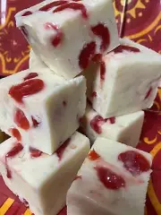 Cherry Almond White Chocolate Fudge 1/2 Pound