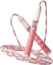 GANAZONO Adjustable Beaded Jump Rope for Lightweight Skipping Rope with Comfortable Grip for Exercise and Physical Education for Beginners and Ages Up